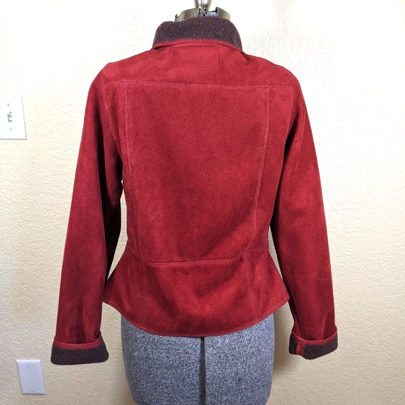VTG Outback Trading Company Burgundy Fleece Lined Jacket - Picture 3 of 13